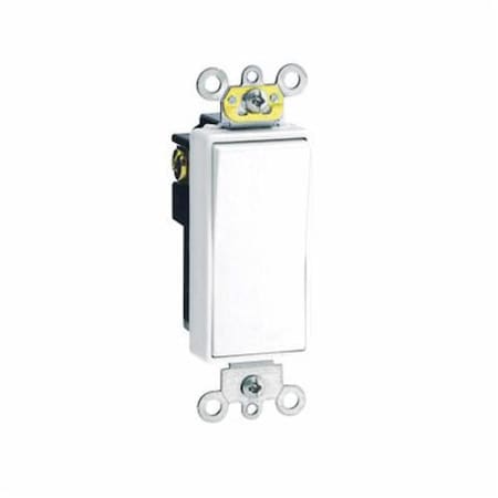 Leviton Rocker Switch 20A 120 277V Dec 4Way Sw White 5624-2W